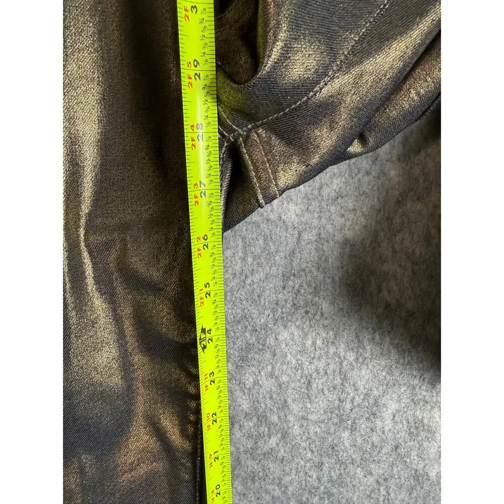 NWOT Kate Spade Broome Street Skinny Jeans Gold Bronze Metallic Size 27